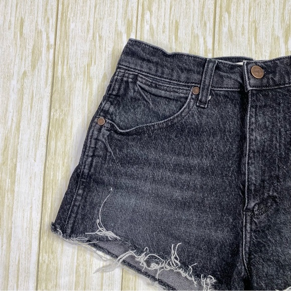 Wrangler Black High Rise The Festival Denim Shorts - Picture 4 of 8